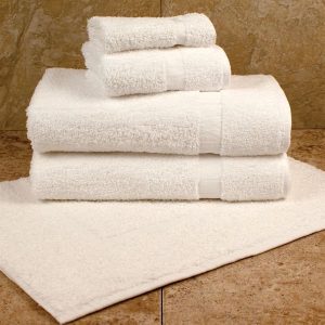 1888 Mills Dependability Cam Border Towels-White