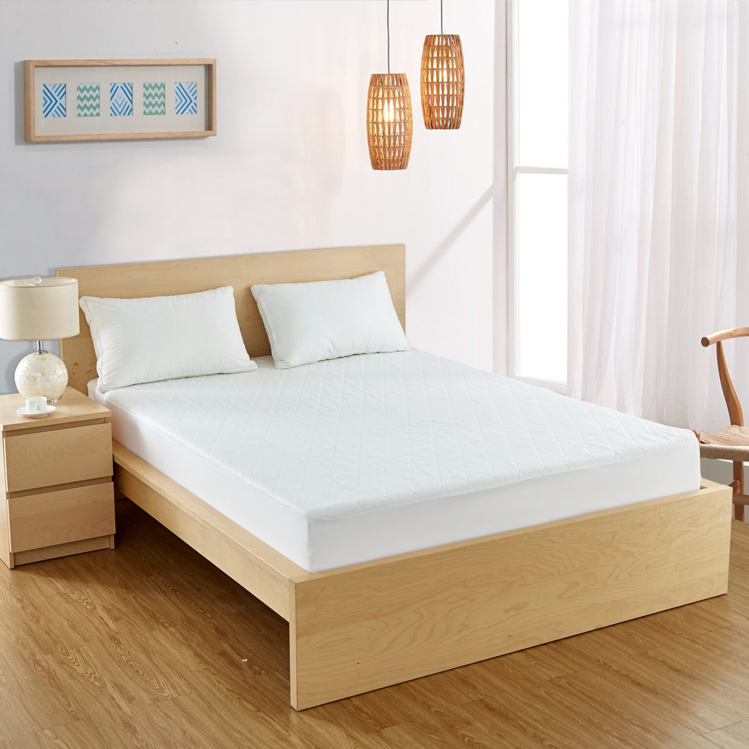 Bargoose 3 Ply Quilted Fitted Waterproof Mattress Pad