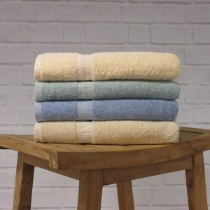 Fibertone Cam Border Terry Towels-Bath 24" x 50" By 1888 Mills