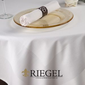 PARNELL- 100% COTTON SATIN BAND BANQUET RECTANGULAR Tablecloth by Riegel