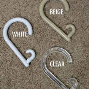 Plastic Open End Shower Curtain Hooks-Case of 12 Dozen