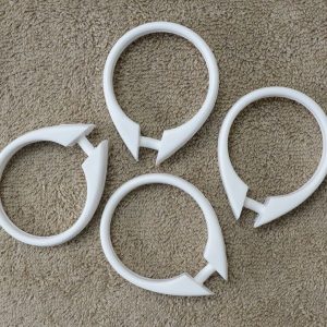 Round Side Slide Plastic Shower Curtain Hooks (12 Dozen) By Kartri