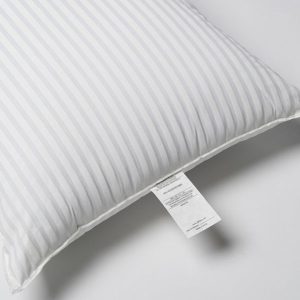 Tuxedo Stripe White On White Hotel Pillow By JS Fiber