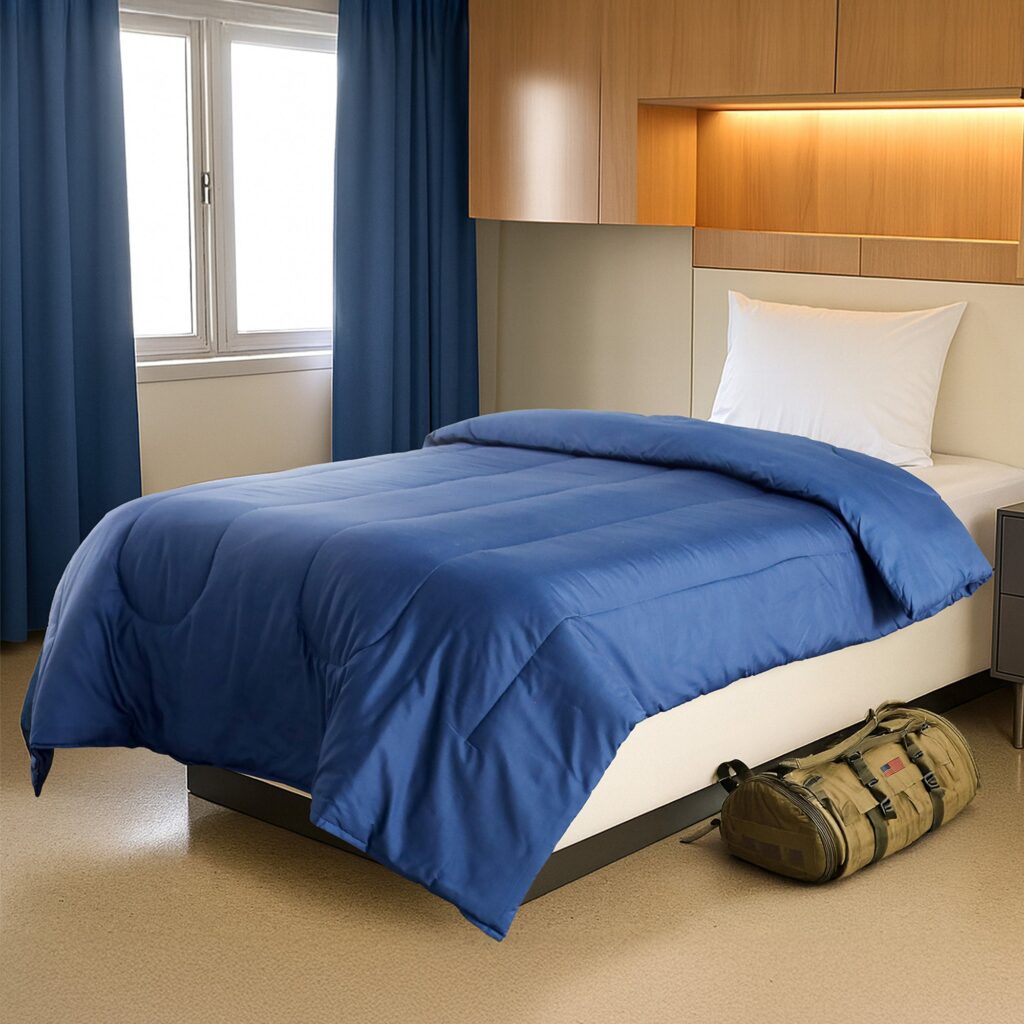Hospitality comforter and top-of-bed bedding