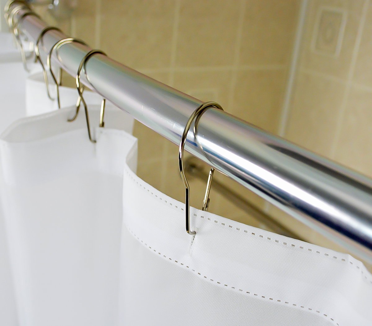 Chrome Pin Style  Shower Curtain Hooks-Case of 12 Dozen - image 1