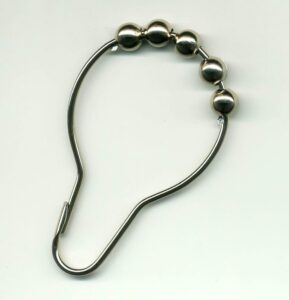 Stainless Steel Shower Curtain Hooks w/ 5 ABS Nickel Plated Rollers By Kartri (12 Dz) - image 1