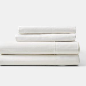 Hotel Bed Sheet Stack Sateen T310 Cotton Lineage