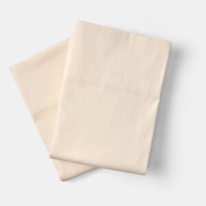 Hotel Pillowcase Bone Percale T200 CottonPoly Thomaston