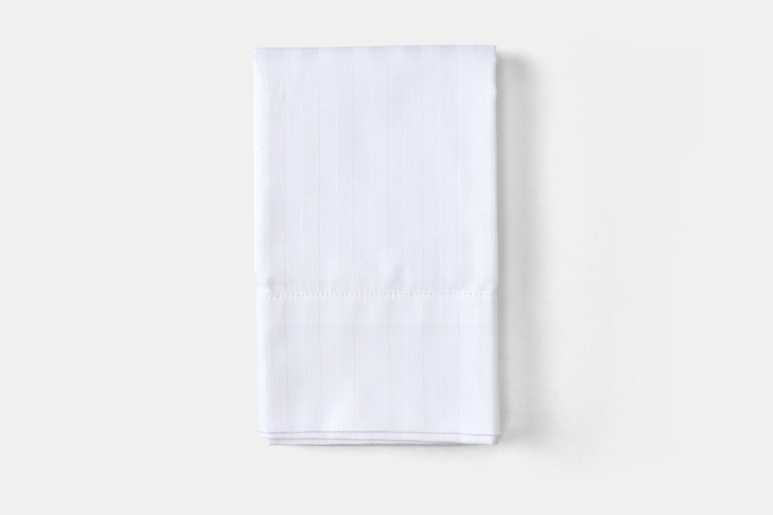 Hotel Bed Sheet white Pillowcase Twill T250 CottonPoly Satin Stripe