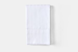 Hotel Bed Sheet white Pillowcase Twill T250 CottonPoly Satin Stripe