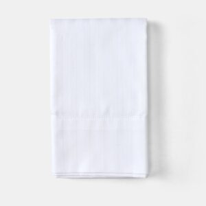 Hotel Bed Sheet white Pillowcase Twill T250 CottonPoly Satin Stripe