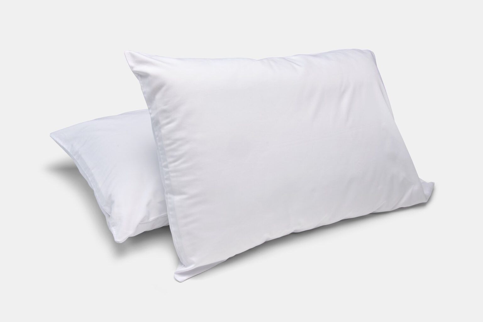 Hotel White Pillowcases on Pillows Sateen T300 Cotton American Boutique