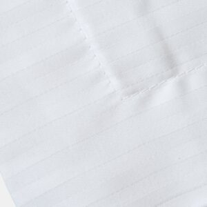 Hotel white Sham front stitching Sateen T310 CotPoly Satin Stripe