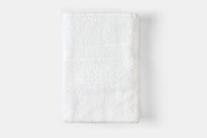 Hotel Bath Towel Terry Cotton Poly Thomaston Cam Folded White