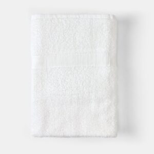 Hotel Bath Towel Terry Cotton Poly Thomaston Cam Folded White