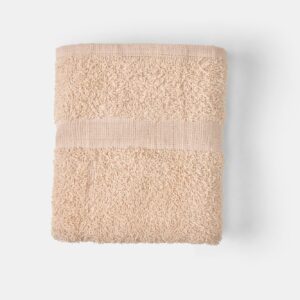 Hotel Hand Towel Terry Cotton Poly Thomaston Cam Folded Beige