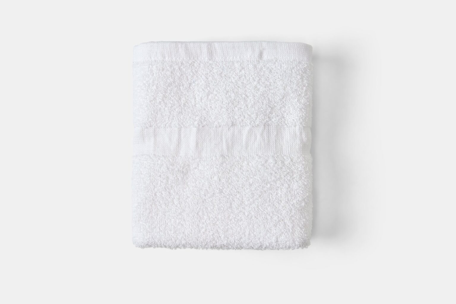 Hotel Hand Towel Terry Cotton Poly Thomaston Cam Folded White