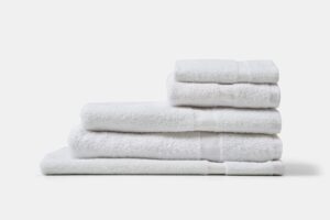 Hotel Towel Terry Cotton Poly Thomaston Cam White Stack