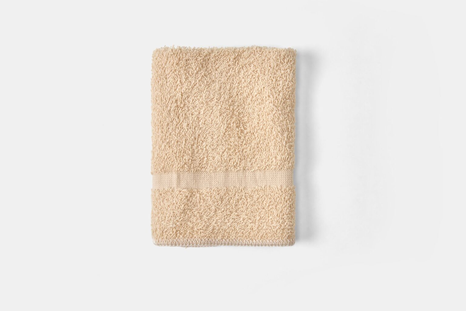 Hotel Washcloth Cotton Poly Thomaston Cam Folded Beige
