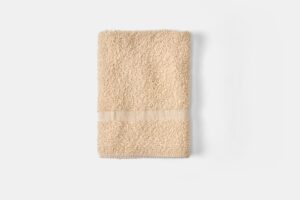 Hotel Washcloth Cotton Poly Thomaston Cam Folded Beige