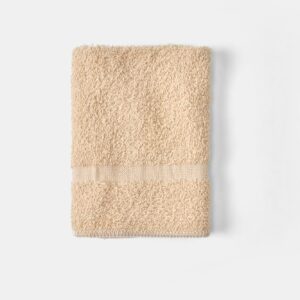 Hotel Washcloth Cotton Poly Thomaston Cam Folded Beige