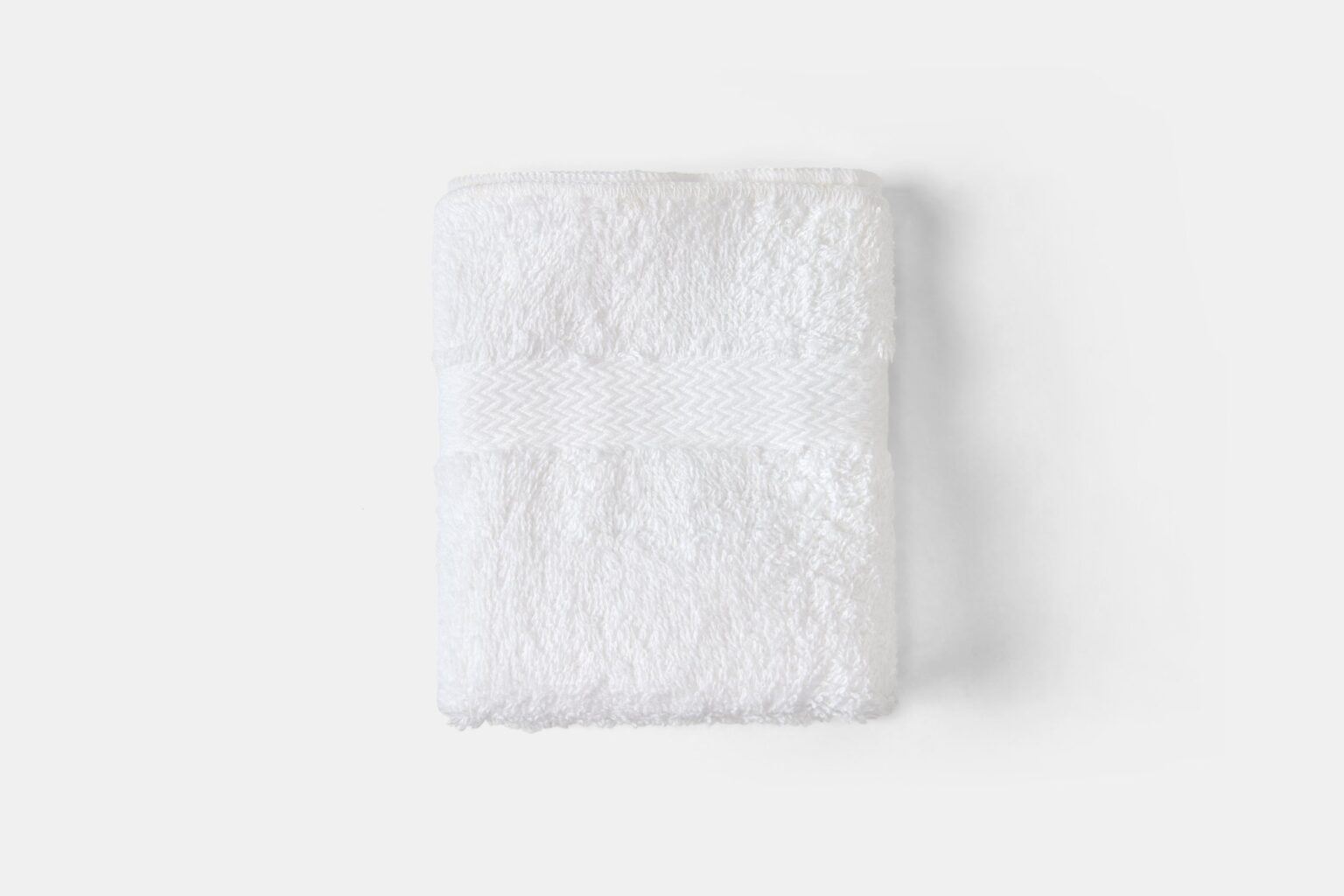 Hotel White Washcloth Luxury Terry Combed Cotton Royal Suite Dobby