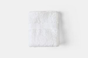 Hotel White Washcloth Luxury Terry Combed Cotton Royal Suite Dobby