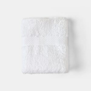 Hotel White Washcloth Luxury Terry Combed Cotton Royal Suite Dobby