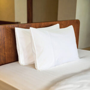 Martex Basics white pillow protector with No Peek closure